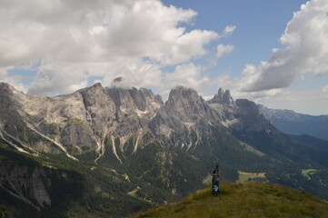 Hiking and climbing in the stunning valleys and mountains of Val di Fiemme in the Dolomites, Italy
