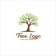 Obraz premium oak tree logo design template silhouette vector