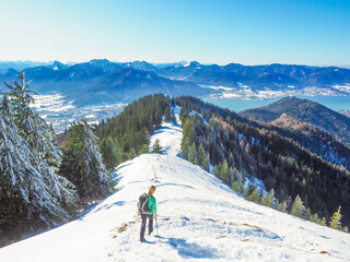 Winterwandern auf den Baumgartenschneid (Tegernsee)