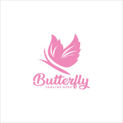 butterfly logo silhouette icon design	