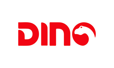 Red color Dino cartoon icon design, art and design