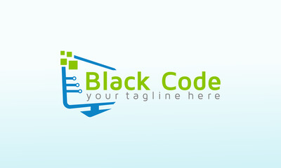 Computer business vector logo design, art and design