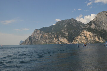 Hiking in the beautiful mountains of Val di Fiemme in the Dolomites of Northern Italy, Europe