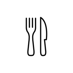 Fork & Knife Restaurant Icon. Linear vector.