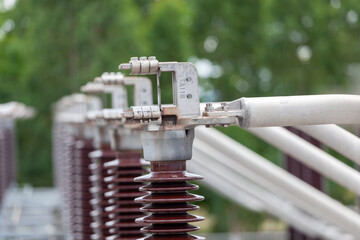 115 KV electrical blade in the area of ​​the switch yard.