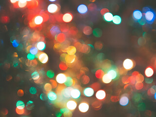 Colorful of blurred illumination for bokeh background, Christmas background 