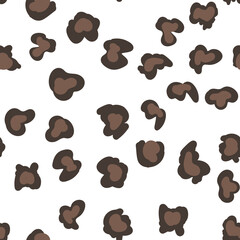 Animal print vector seamless pattern. Hand drawn exotic nature texture background.