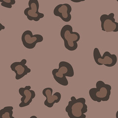 Animal print vector seamless pattern. Hand drawn exotic nature texture background.