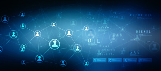 2d illustration Business Network concept