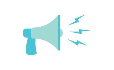 Megaphone, Loudspeaker cartoon vector illustration. Alert and announcement symbol.