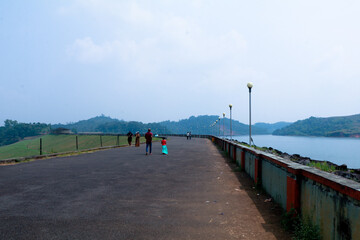 Beautiful scenery from the Banasura sagar dam in Western Ghats, Wayanad, Kerala