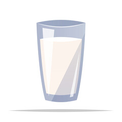 Glass of milk vector isolated illustration