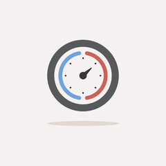 Barometer. Color icon with shadow. Weather vector illustration
