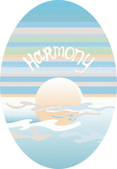 Fototapeta premium harmony of the world in heavenly shades