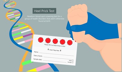 Newborn screening neonate metabolism rare paper filter Guthrie puncture pinprick collection birth childhood check