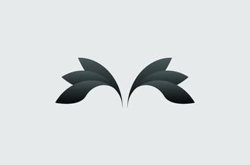Fototapeta premium abstract, flower, logo, design, illustration, white, icon, vector, nature, art, sign, symbol, butterfly, leaf, floral, black, plant, blue, pattern, isolated, silhouette, element, bird, green, tree