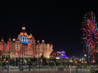 fireworks in the city