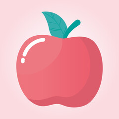 fresh fruit apple nutrition cartoon icon