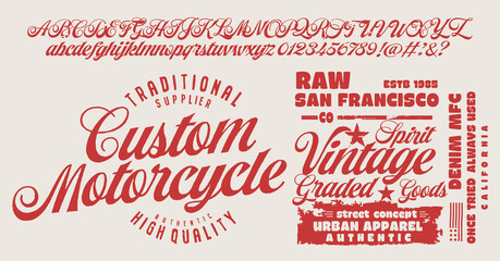 Motorcycle club community logo design.Decorative  font.