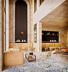 3d render of cafe tea house