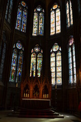 Obraz premium Interior view of the Elisabeth church in Marburg