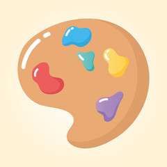 education artistic palette color school elementary cartoon icon