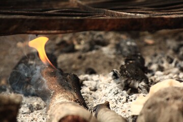 Fire in a camp