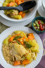 Cuscús  con verdura y pollo