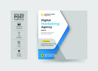 Digital marketing social media banner template