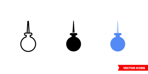 Enema icon of 3 types color, black and white, outline. Isolated vector sign symbol.
