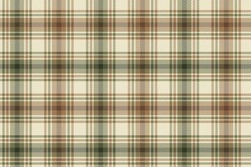 fabric texture of traditional checkered tartan repeatable ornament, brown and green dim colors for plaid, tablecloths, shirts, clothes, dresses