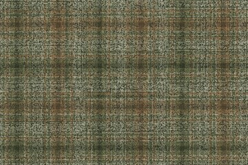 ragged old fabric texture of traditional checkered tartan repeatable ornament with lost threads, brown and green dim colors for plaid, tablecloths, shirts, clothes, dresses - 390166086