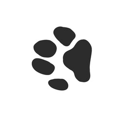 cat's paw with the pads pulled up sketch vector graphics black and white drawing, cat's paw vector sketch illustration