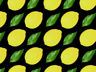 Obraz na płótnie Canvas Citrus Fruits seamless pattern.Creative summer background composition