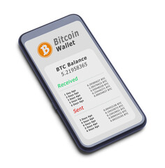 Fototapeta premium Bitcoin Digital Wallet