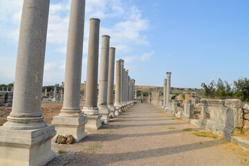 Perge Ancient City, Antalya - Turkey. Perge used to be one of the most important cities of ancient Pamphylia.