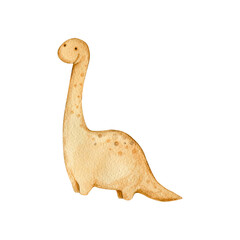 watercolor cute little dinosaurus background