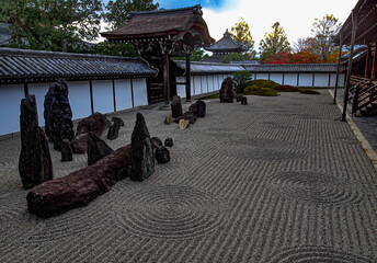zen garden found in Kyoto, Japan 