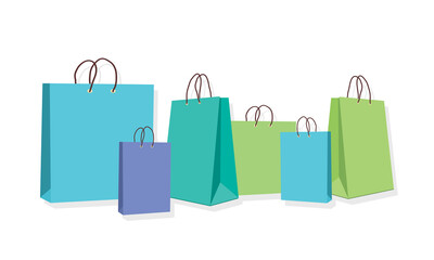  package for purchases for an online store on a white background