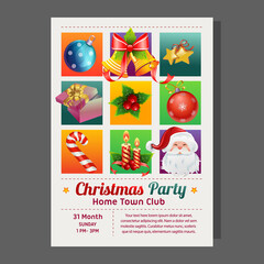 christmas party poster grid style