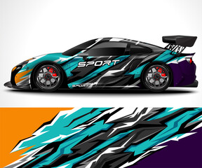 Sport car wrap design and vehicle livery © graphicartstudio