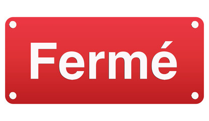fermé plaque rouge dégradé