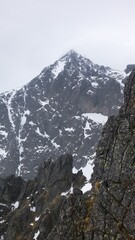 snow covered mountains