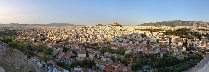 Naklejka premium city panorama greece athens