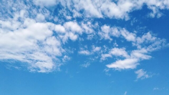 Time lapse of the clear summer sky with clouds racing in the sky