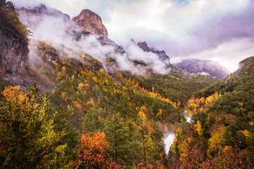 Autumn in Ordesa and Monteperdido Natural Park (Spain)