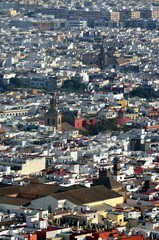 Barrio de Santa Cruz desde el aire, Sevilla