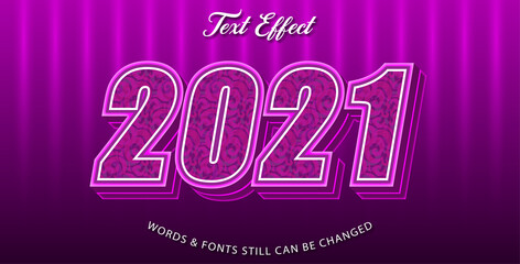 2021 editable text effect