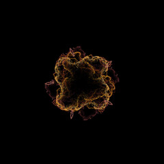 Colorful light smoke on a black background