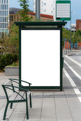 Bus Stop Blank Billboard